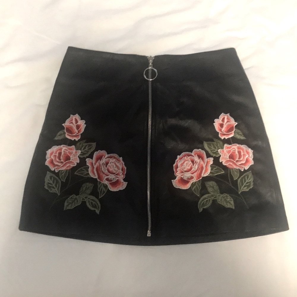 Faux leather skirt